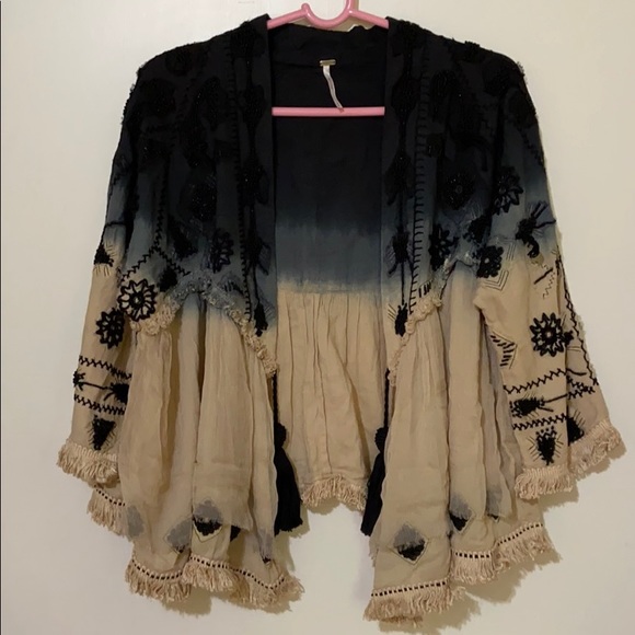 Free People Sweaters - FREE PEOPLE Ombre beaded open cardigan